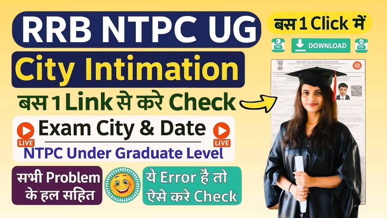 RRB NTPC Exam City Intimation 2025